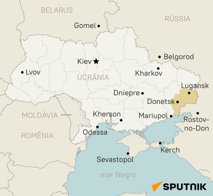 Operação da Rússia em Donbass: veja o mapa da Ucrânia e da região - Sputnik Brasil