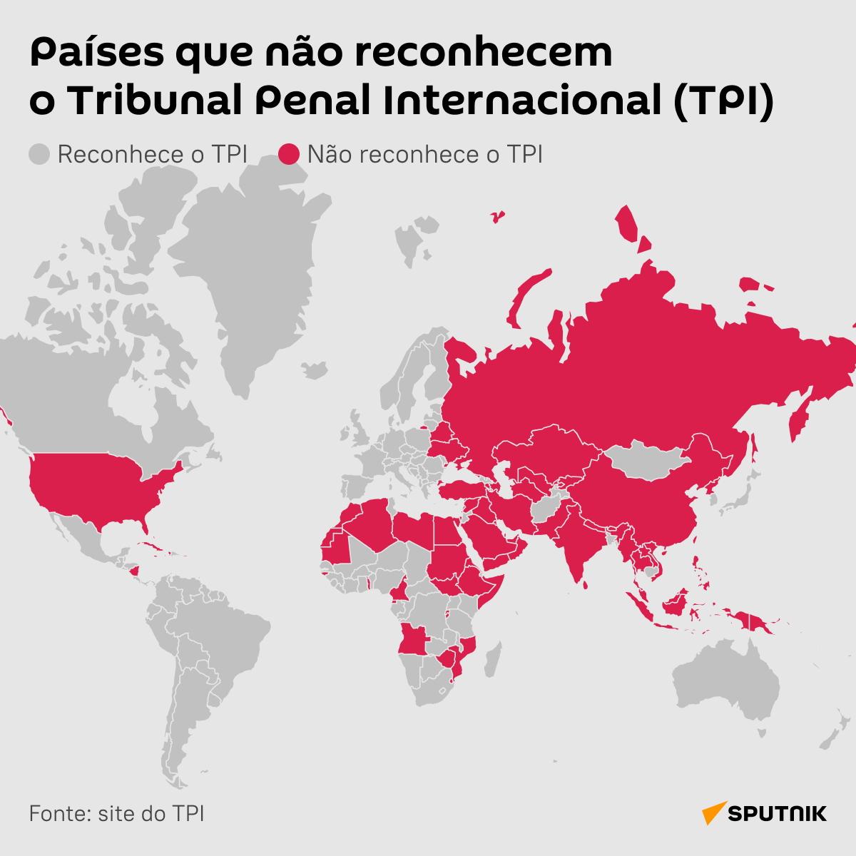 Países que não reconhecem o Tribunal Penal Internacional - Sputnik Brasil