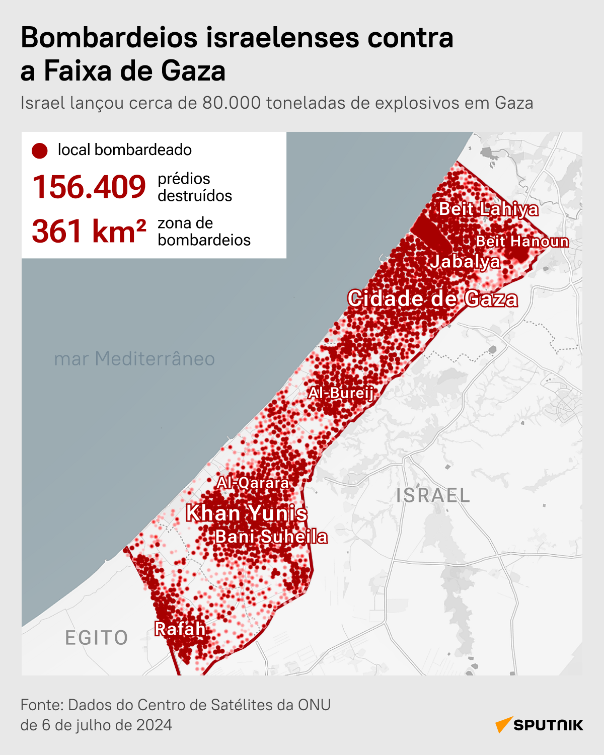 Como foi danificada a Faixa de Gaza durante agravamento da situação no Oriente Médio?  - Sputnik Brasil