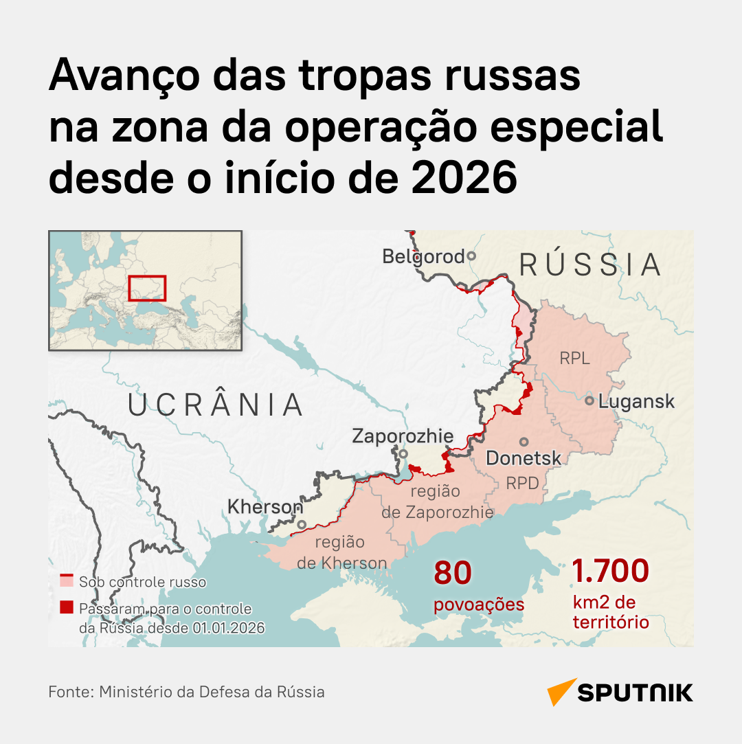 Exército russo completa libertação da República Popular de Lugansk, afirma chefe do Estado-Maior - Sputnik Brasil