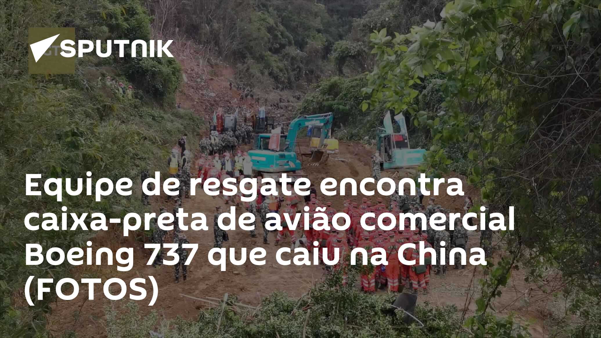 Equipe de resgate encontra caixa-preta de avião comercial Boeing 737 que caiu  na China (FOTOS) - 23.03.2022, Sputnik Brasil