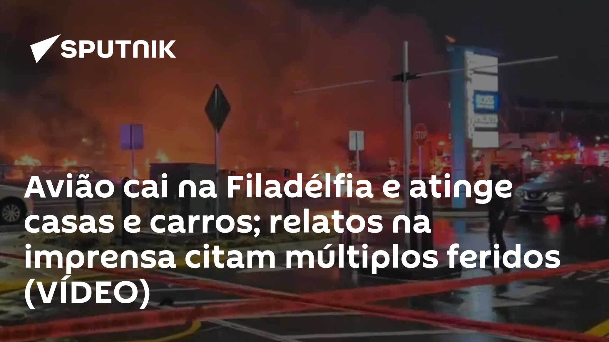 Avião cai na Filadélfia e atinge casas e carros; relatos na imprensa ...