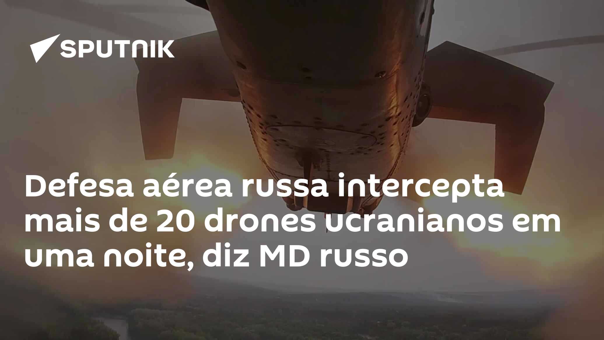 Defesa aérea russa intercepta mais de 20 drones ucranianos em uma noite, diz MD russo