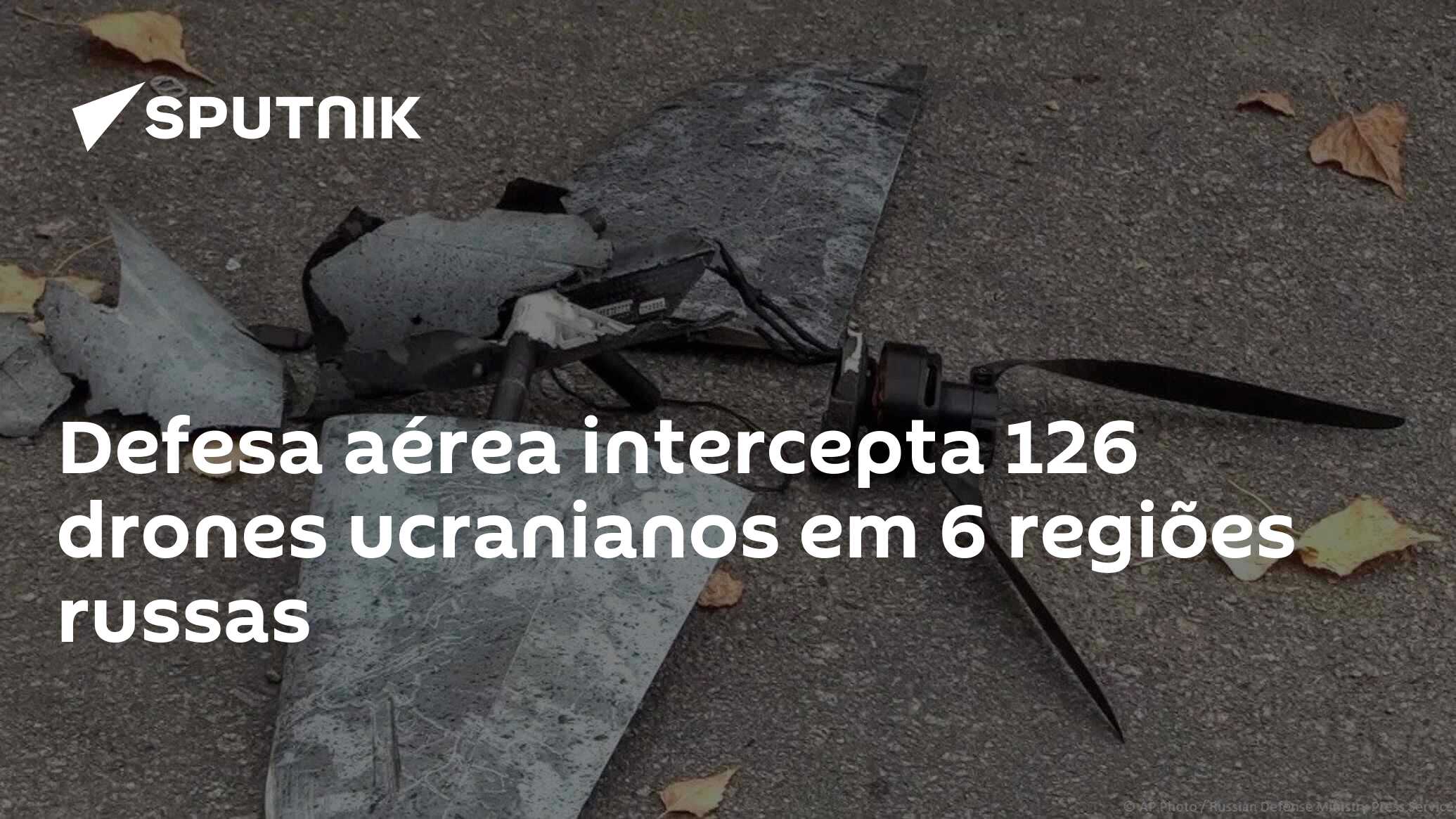 Defesa aérea intercepta 126 drones ucranianos em 6 regiões russas