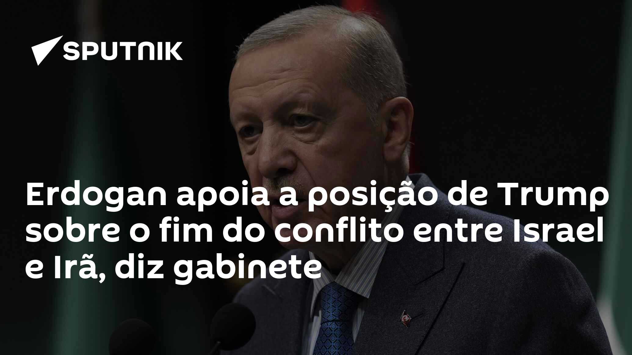 Erdogan apoia a posição de Trump sobre o fim do conflito entre Israel e Irã, diz gabinete