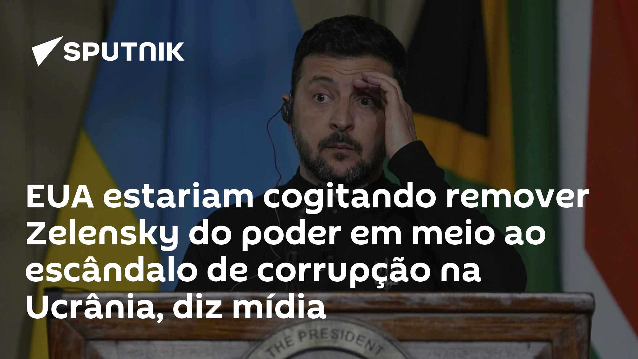 EUA estariam cogitando remover Zelensky do poder em meio ao escândalo de corrupção na Ucrânia, diz mídia