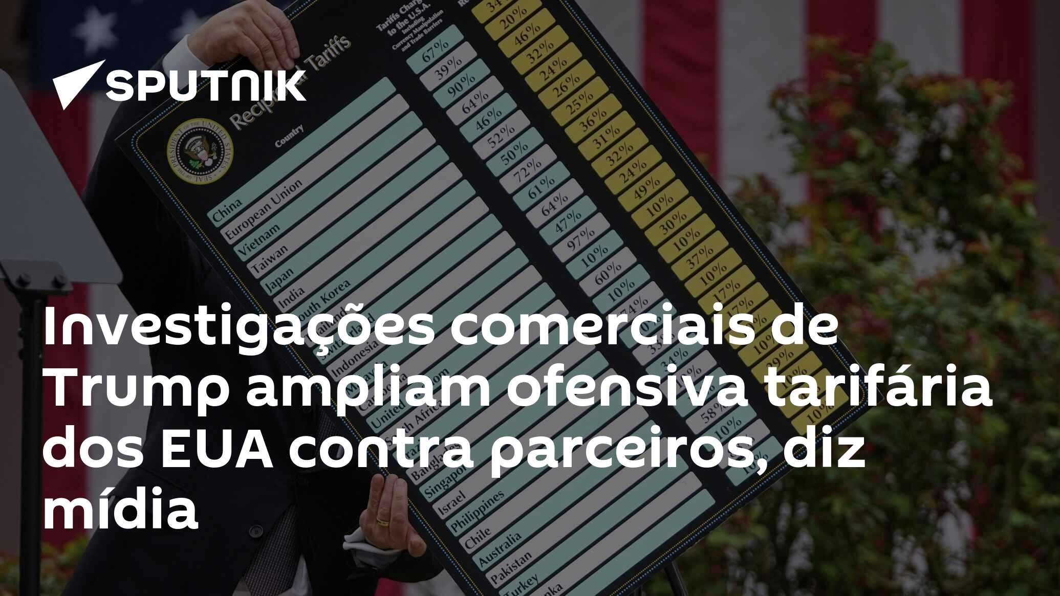 Investigações comerciais de Trump ampliam ofensiva tarifária dos EUA contra parceiros, diz mídia