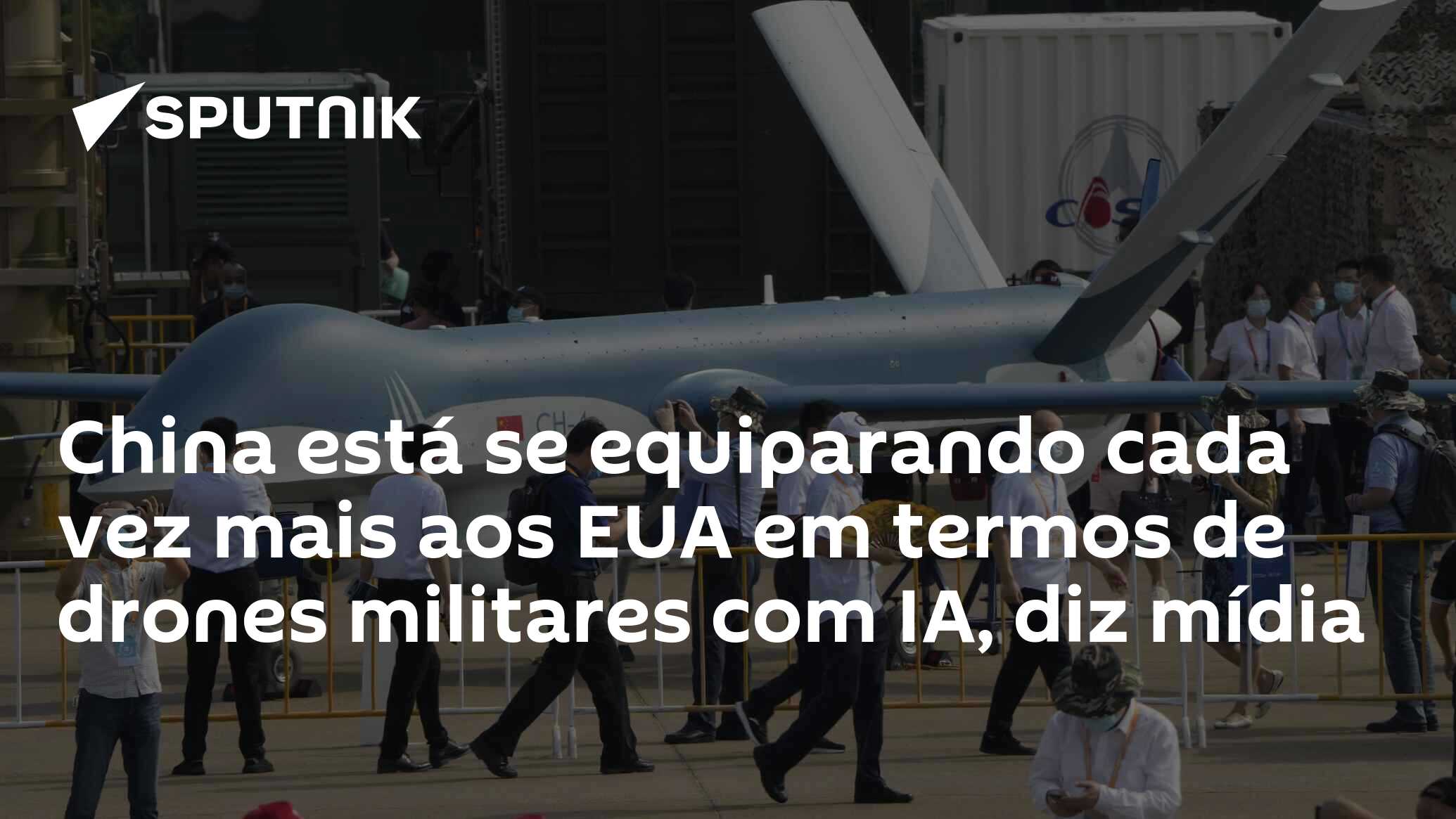 China está se equiparando cada vez mais aos EUA em termos de drones militares com IA, diz mídia