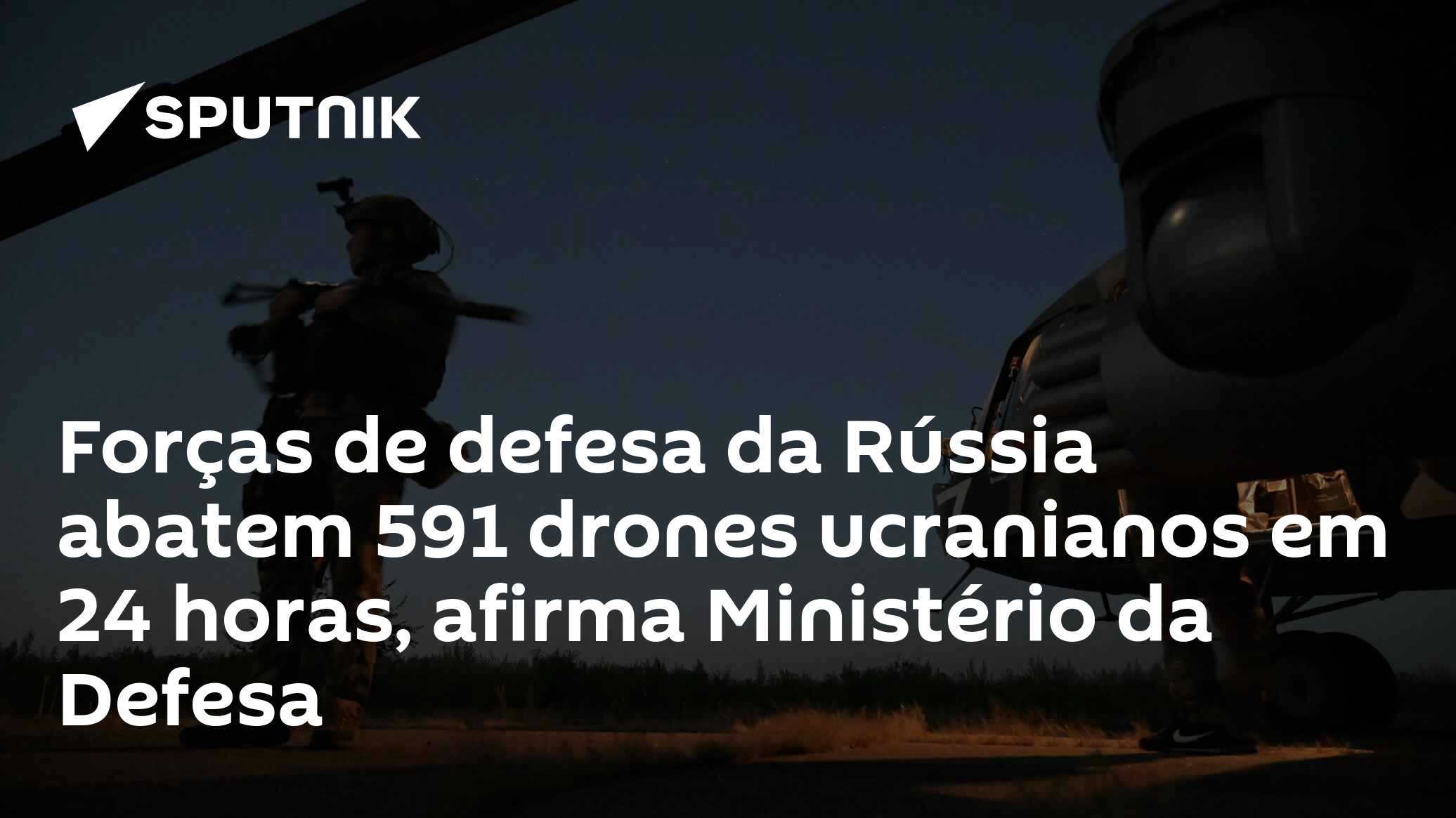 Forças de defesa da Rússia abatem 591 drones ucranianos em 24 horas, afirma Ministério da Defesa