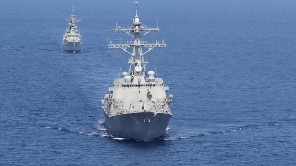 Destróier da Marinha dos EUA USS Pinckney - Sputnik Brasil
