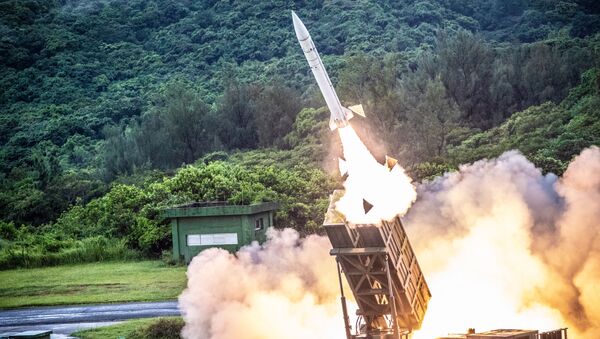 Lançamento do míssil Tien-Kung I, de Taiwan, durante exercício militar (imagem referencial) - Sputnik Brasil