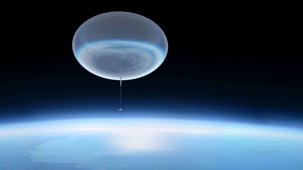 Ilustração de balão de alta altitude na estratosfera - Sputnik Brasil