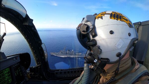 Exercício militar no mar do Sul da China entre os EUA e Japão - Sputnik Brasil