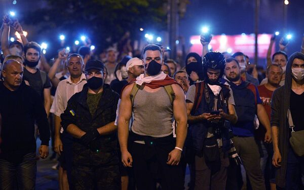 Protestos em Minsk - Sputnik Brasil