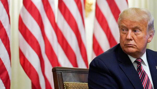Presidente dos EUA, Donald Trump durante evento na Casa Branca, Washington, EUA, 12 de agosto de 2020 - Sputnik Brasil