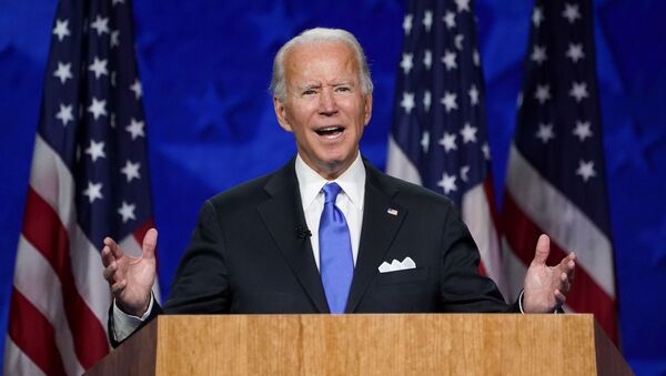 Joe Biden aceita nomeação do Partido Democrata como candidato presidencial.  - Sputnik Brasil