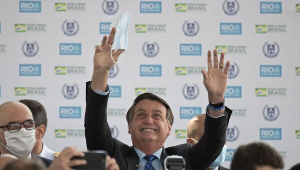 O presidente do Brasil, Jair Bolsonaro, em evento no Rio de Janeiro. - Sputnik Brasil