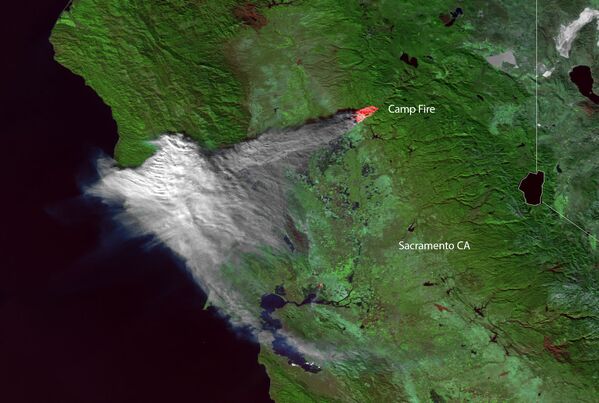 Fumaça de incêndio no norte da Califórnia
 - Sputnik Brasil