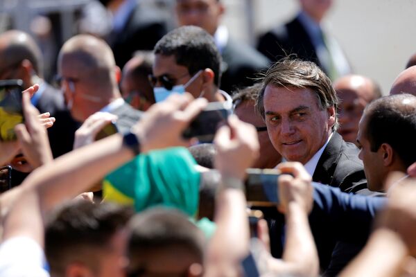 Jair Bolsonaro, presidente do Brasil, participa da celebração do Dia da Independência do país em Brasília - Sputnik Brasil