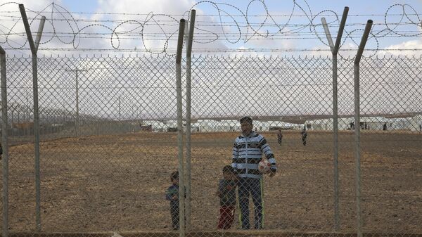 Refugiados sírios no campo de Azraq, na Jordânia (foto de arquivo) - Sputnik Brasil