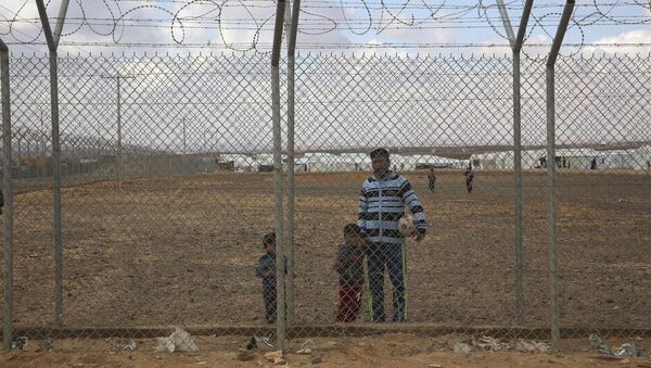 Refugiados sírios no campo de Azraq, na Jordânia (arquivo) - Sputnik Brasil