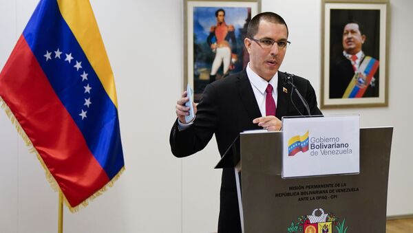 Jorge Arreaza, ministro das Relações da Venezuela, no Tribunal Internacional de Haia - Sputnik Brasil