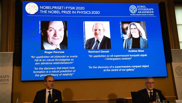 Ganhadores do Prêmio Nobel em Física em 2020 – Roger Penrose, Reinhard Genzel e Andrea Ghez - Sputnik Brasil