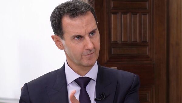Presidente sírio Bashar Assad durante entrevista exclusiva à Sputnik - Sputnik Brasil