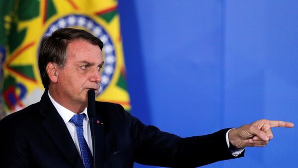 Presidente do Brasil, Jair Bolsonaro anuncia fim da Operação Lava Jato, no Palácio do Planalto, Brasília, 7 de outubro de 2020 - Sputnik Brasil