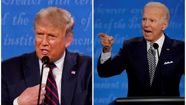 Debate presidencial entre Donald Trump e Joe Biden - Sputnik Brasil