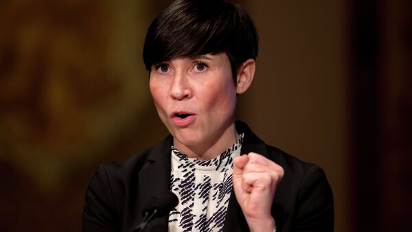 A ministra das Relações Exteriores da Noruega, Ine Marie Eriksen Soreide - Sputnik Brasil