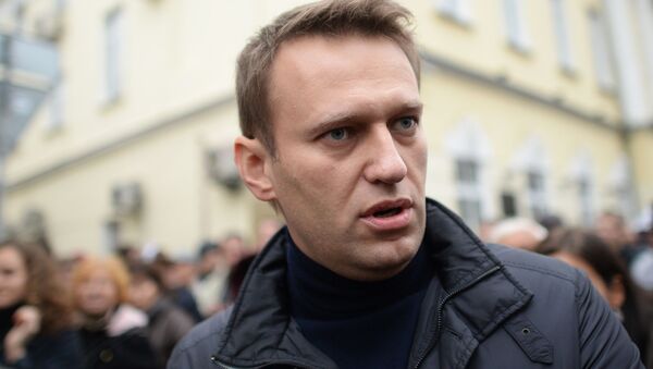 Opositor russo Aleksei Navalny durante manifestação - Sputnik Brasil