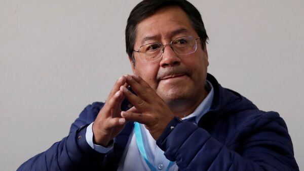 Luis Arce, candidato do MAS à presidência da Bolívia - Sputnik Brasil