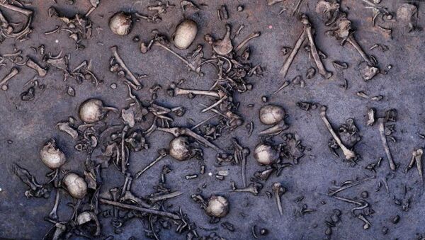 Restos mortais encontrados no sítio arqueológico alemão - Sputnik Brasil