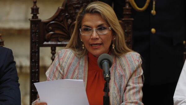 Jeanine Áñez, antiga presidente interina da Bolívia - Sputnik Brasil