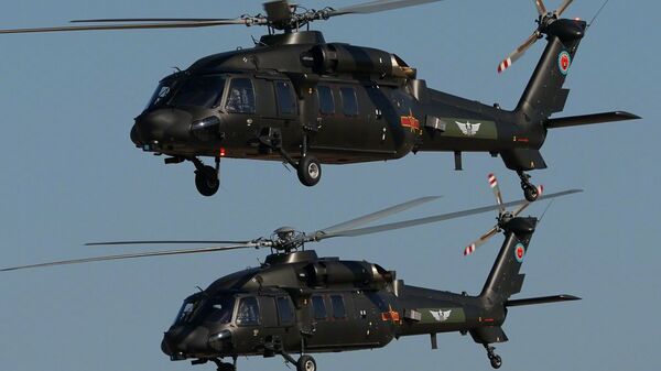 Helicópteros chineses Harbin Z-20 Helicópteros chineses Harbin Z-20 - Sputnik Brasil