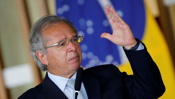 Ministro da Economia do Brasil, Paulo Guedes, discursa no Palácio do Itamaraty, Brasília, 20 de outubro de 2020  - Sputnik Brasil