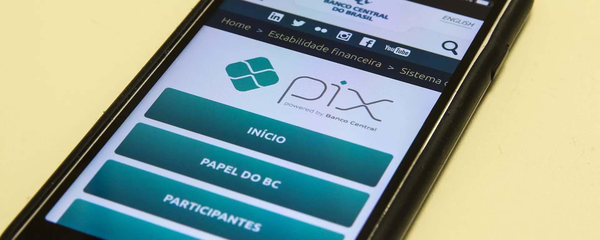 Aplicativo do sistema de pagamentos e transações financeiras Pix em tela de celular - Sputnik Brasil, 1920, 21.04.2026