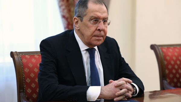 Sergei Lavrov, ministro das Relações Exteriores da Rússia, em reunião - Sputnik Brasil