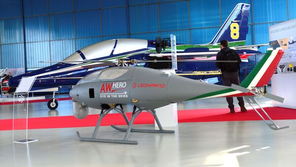 Drone AWHero da empresa aeronáutica Leonardo - Sputnik Brasil
