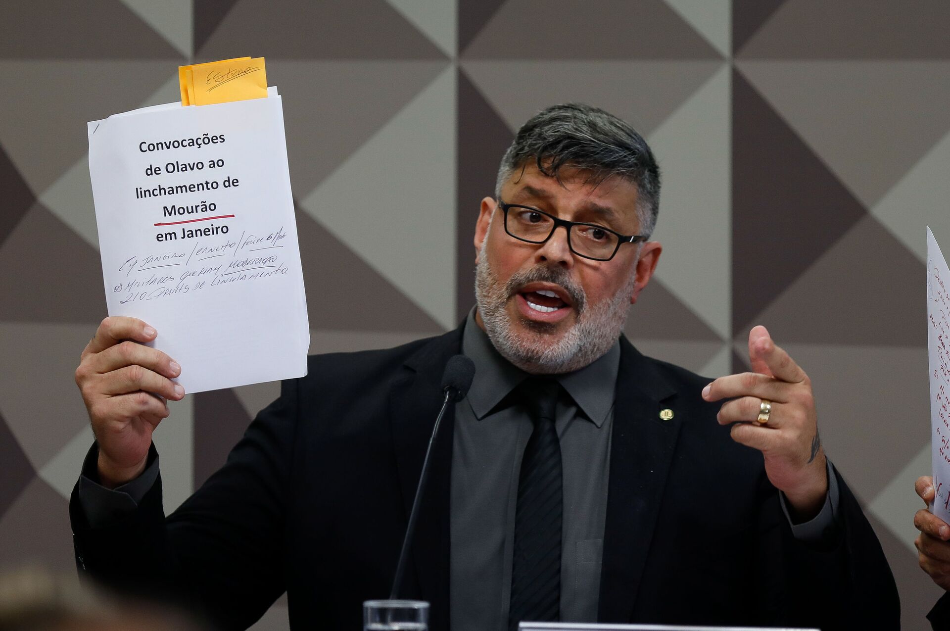 O deputado Alexandre Frota presta depoimento na CPMI das Fake News - Sputnik Brasil, 1920, 09.11.2021