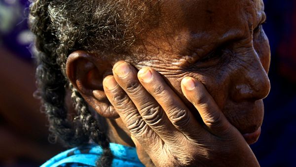 Refugiada etíope da região de Tigré é vista no campo de refugiados de Um-Rakoba no Sudão Refugiada etíope da região de Tigré é vista no campo de refugiados de Um-Rakoba no Sudão - Sputnik Brasil