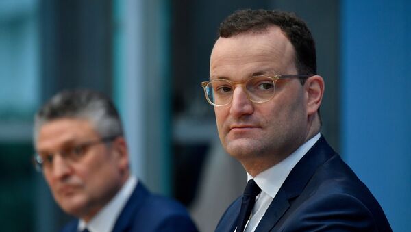 O ministro da Saúde da Alemanha, Jens Spahn, durante coletiva de imprensa. - Sputnik Brasil