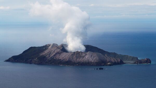 Vista aérea do vulcão Whakaari, na Nova Zelândia - Sputnik Brasil