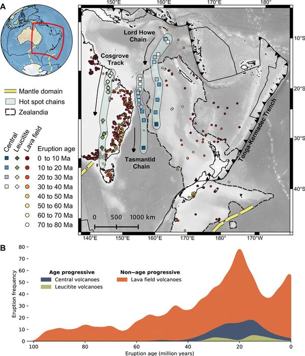 Origem de campo vulcânico massivo é descoberta na Austrália - Sputnik Brasil