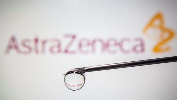 Logo da farmacêutica AstraZeneca (imagem referencial). - Sputnik Brasil
