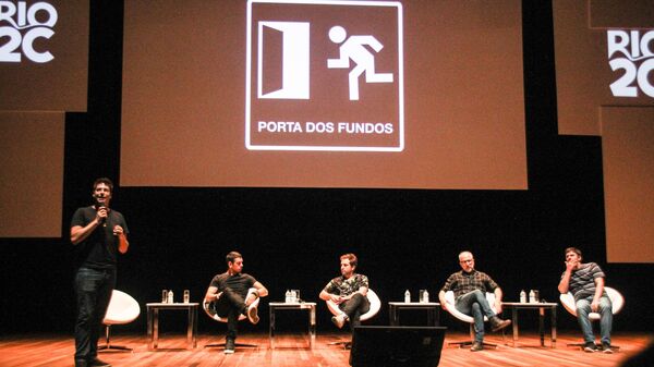 Grupo Porta dos Fundos participa de painel no Rio Creative Conference (Rio2C), 7 de abril de 2018 (foto de arquivo)  - Sputnik Brasil