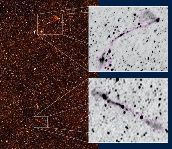 FOTOS mostram 2 misteriosas radiogaláxias gigantes descobertas pelo telescópio MeerKAT FOTOS mostram 2 misteriosas radiogaláxias gigantes descobertas pelo telescópio MeerKAT - Sputnik Brasil