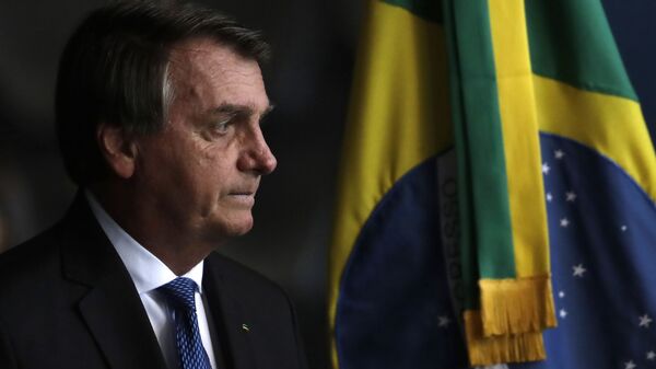 O presidente Jair Bolsonaro durante evento em Brasília - Sputnik Brasil