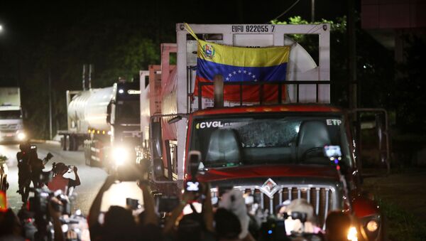 Caminhão com bandeira da Venezuela traz cilindros de oxigênio à capital do estado do Amazonas, Manaus, 19 de janeiro de 2021 - Sputnik Brasil
